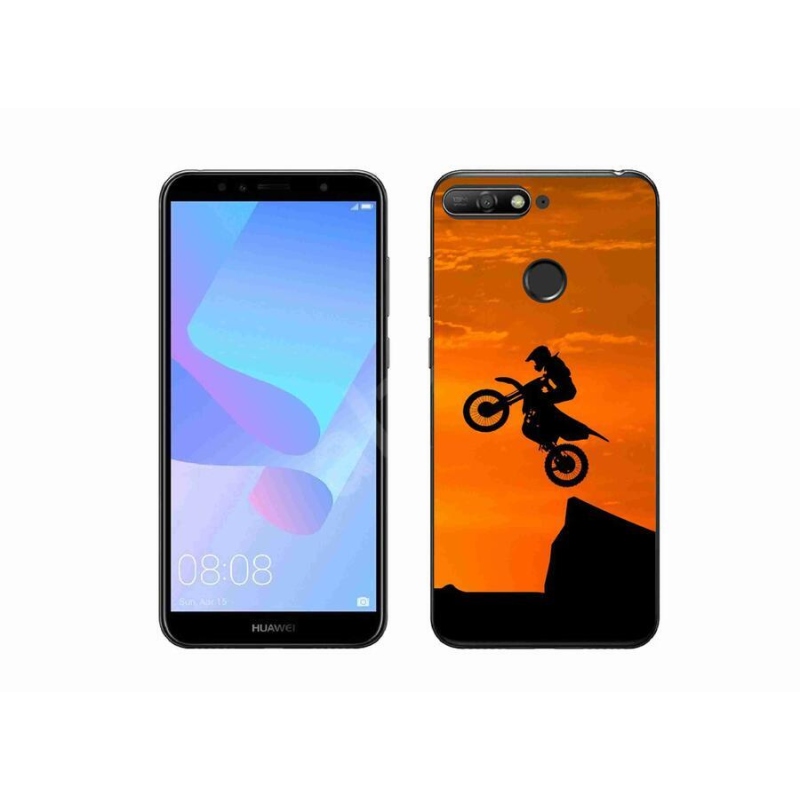 Gelový kryt mmCase na mobil Huawei Y6 Prime 2018 - motocross