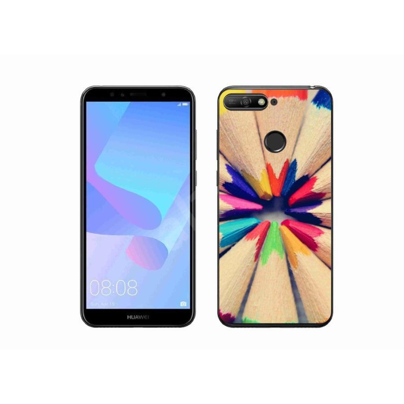 Gelový kryt mmCase na mobil Huawei Y6 Prime 2018 - pastelky