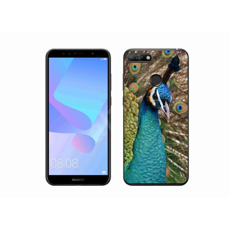 Gelový kryt mmCase na mobil Huawei Y6 Prime 2018 - páv
