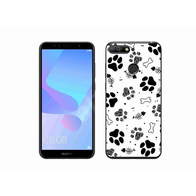Gelový kryt mmCase na mobil Huawei Y6 Prime (2018) - psí tlapky 1