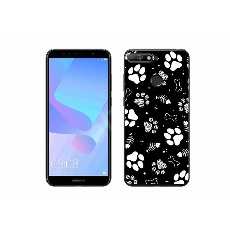 Gelový kryt mmCase na mobil Huawei Y6 Prime (2018) - psí tlapky