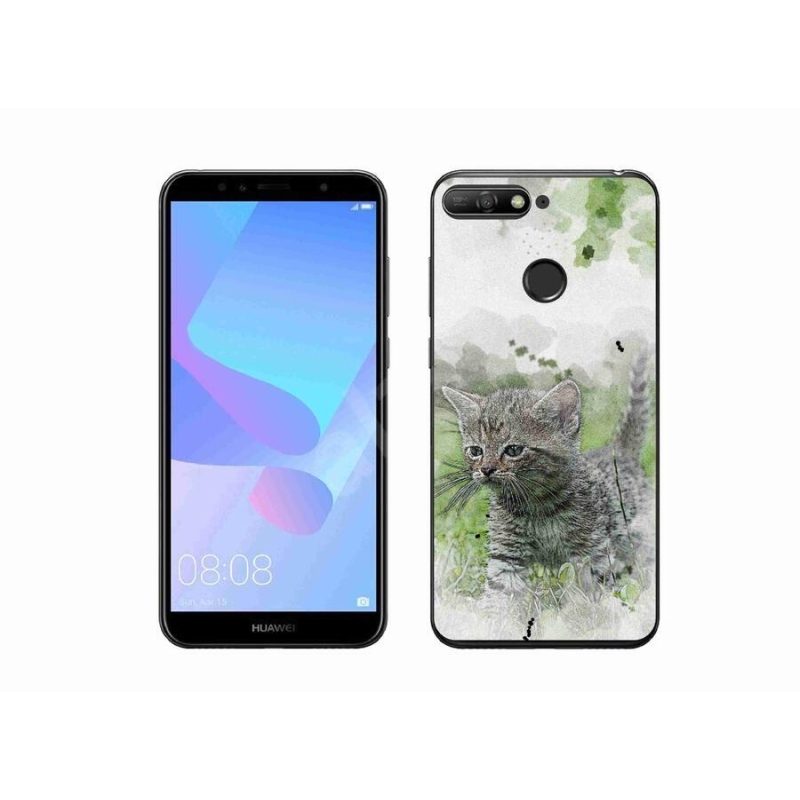 Gelový kryt mmCase na mobil Huawei Y6 Prime (2018) - roztomilé kotě 1
