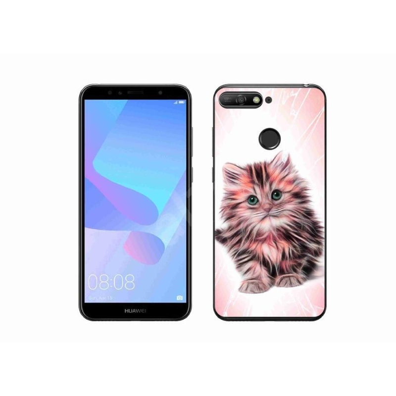 Gelový kryt mmCase na mobil Huawei Y6 Prime (2018) - roztomilé kotě