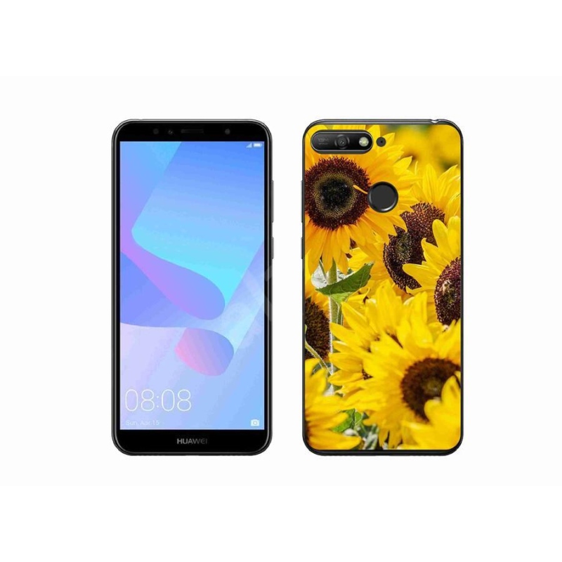 Gelový kryt mmCase na mobil Huawei Y6 Prime 2018 - slunečnice