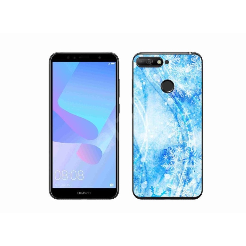 Gelový kryt mmCase na mobil Huawei Y6 Prime (2018) - sněhové vločky