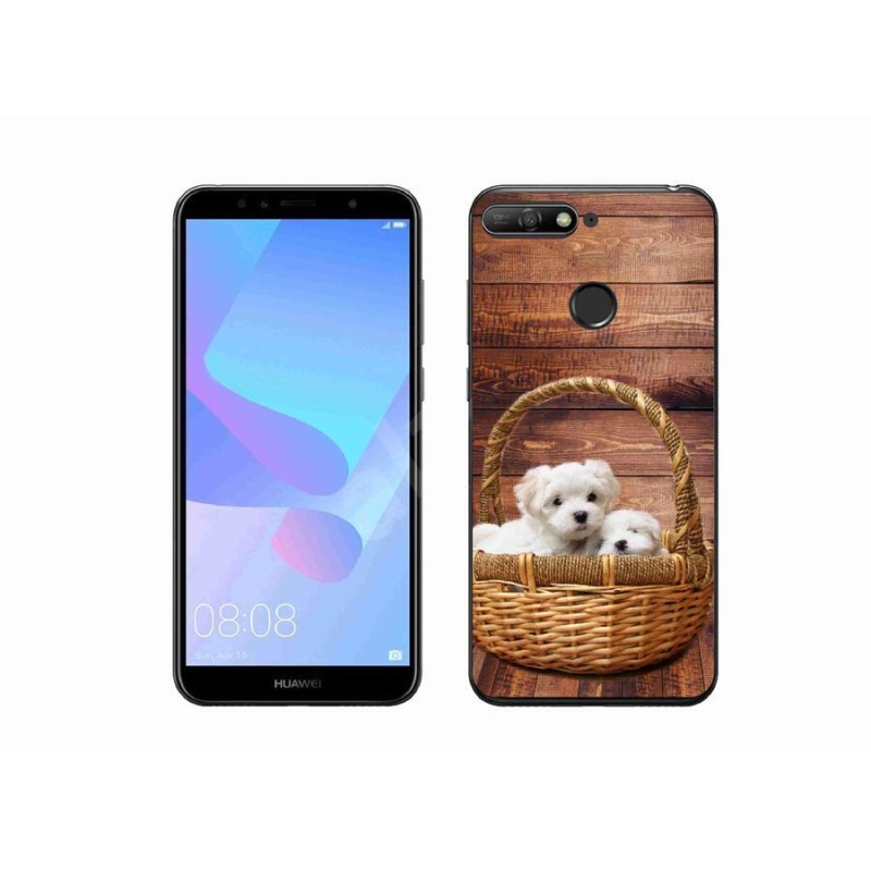 Gelový kryt mmCase na mobil Huawei Y6 Prime (2018) - štěňátka