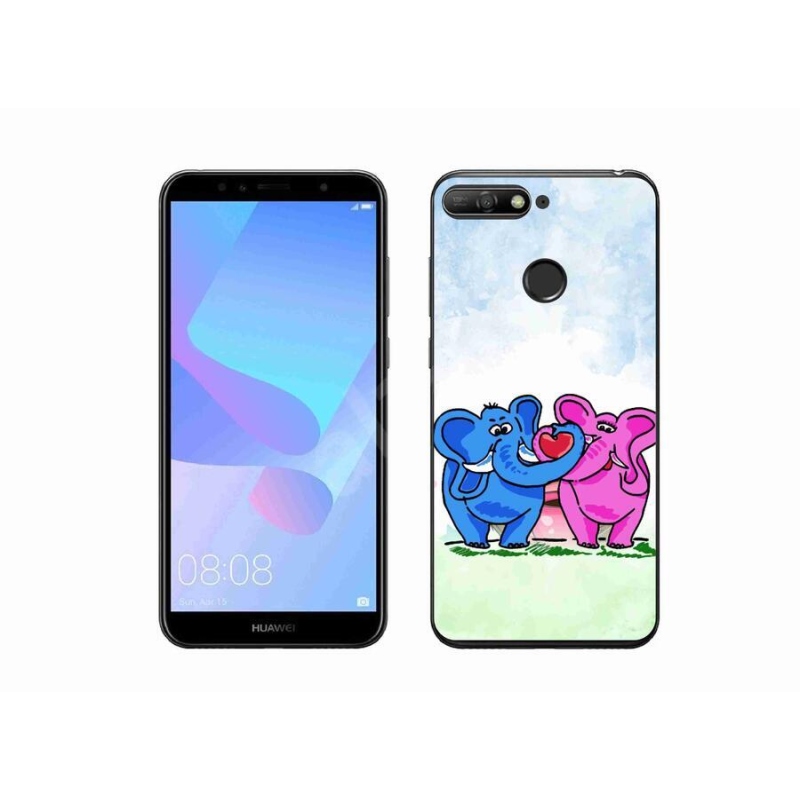 Gelový kryt mmCase na mobil Huawei Y6 Prime (2018) - zamilovaní sloni