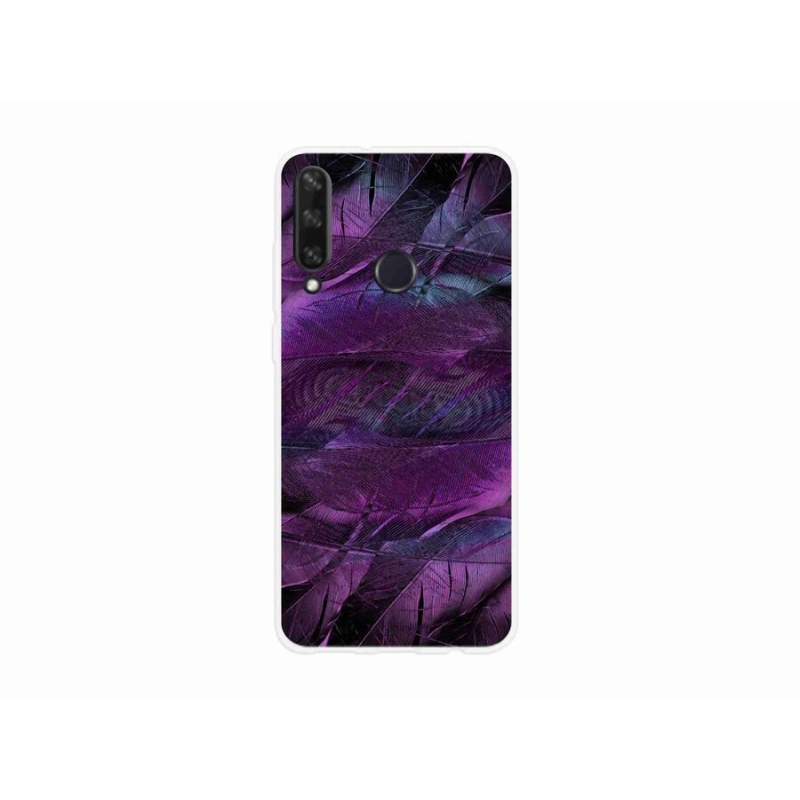 Gelový kryt mmCase na mobil Huawei Y6p - fialová pírka