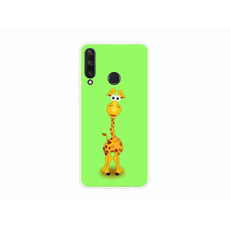 Gelový kryt mmCase na mobil Huawei Y6p - kreslená žirafa