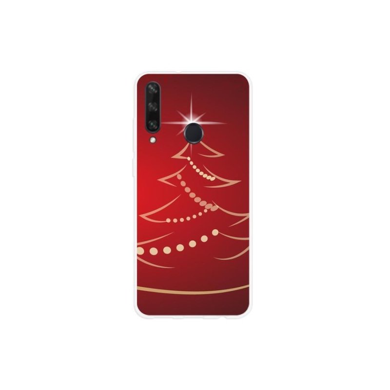 Gelový kryt mmCase na mobil Huawei Y6p - kreslený vánoční stromek