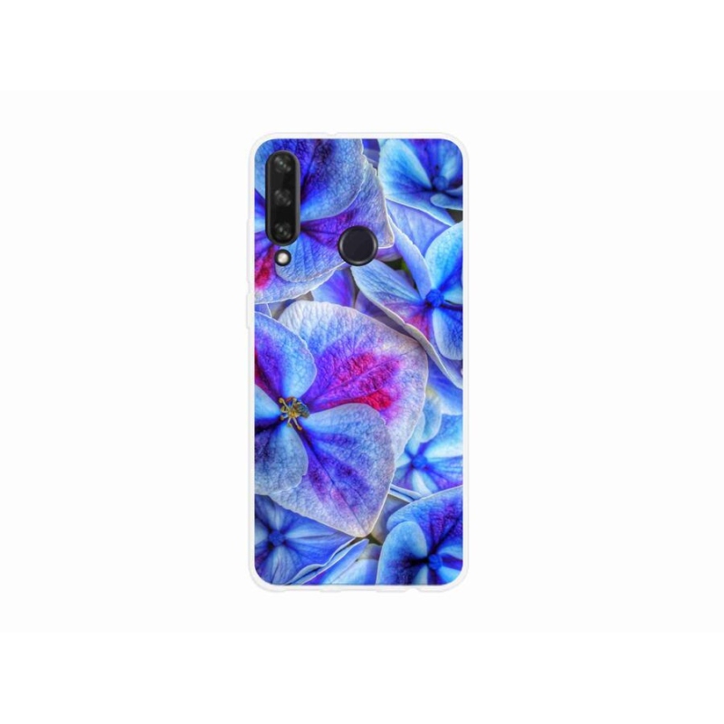 Gelový kryt mmCase na mobil Huawei Y6p - modré květy 1