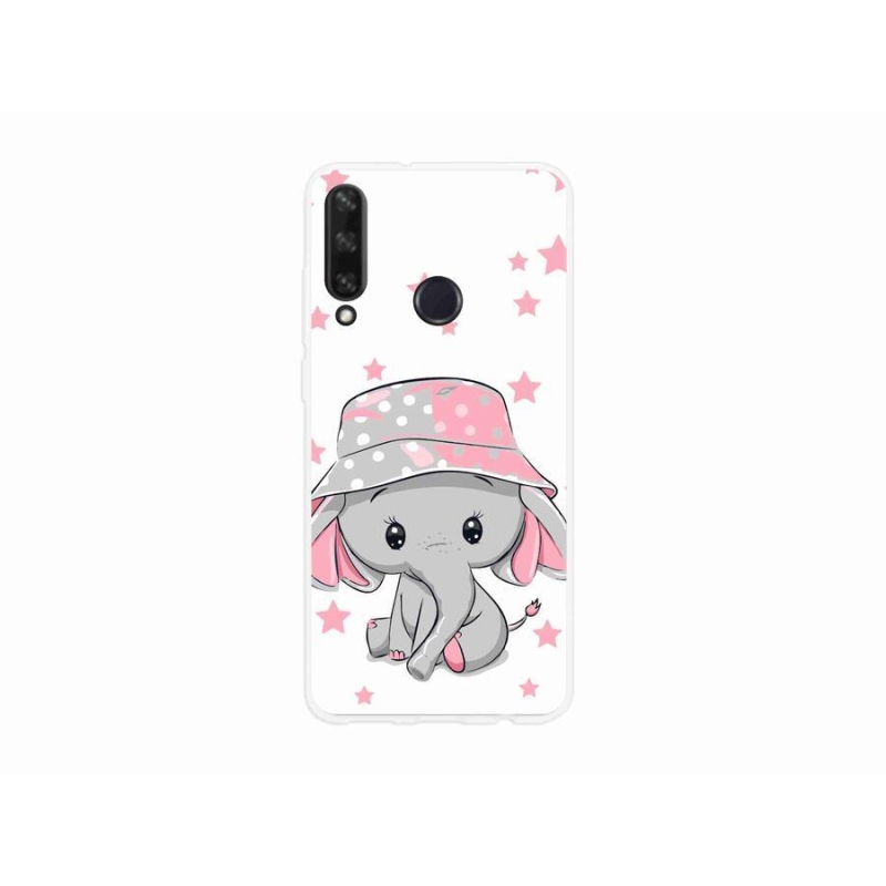 Gelový kryt mmCase na mobil Huawei Y6p - růžový slon