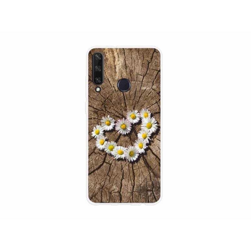Gelový kryt mmCase na mobil Huawei Y6p - srdce z kopretin