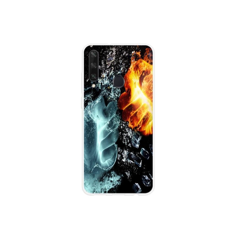Gelový kryt mmCase na mobil Huawei Y6p - voda a oheň