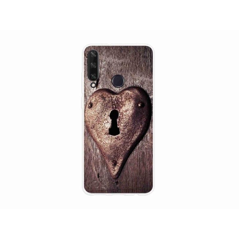 Gelový kryt mmCase na mobil Huawei Y6p - zámek ve tvaru srdce