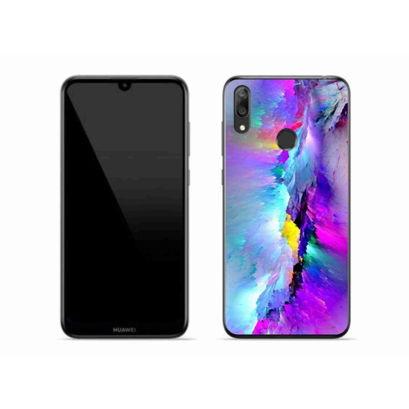 Gelový kryt mmCase na mobil Huawei Y7 (2019) - abstrakt