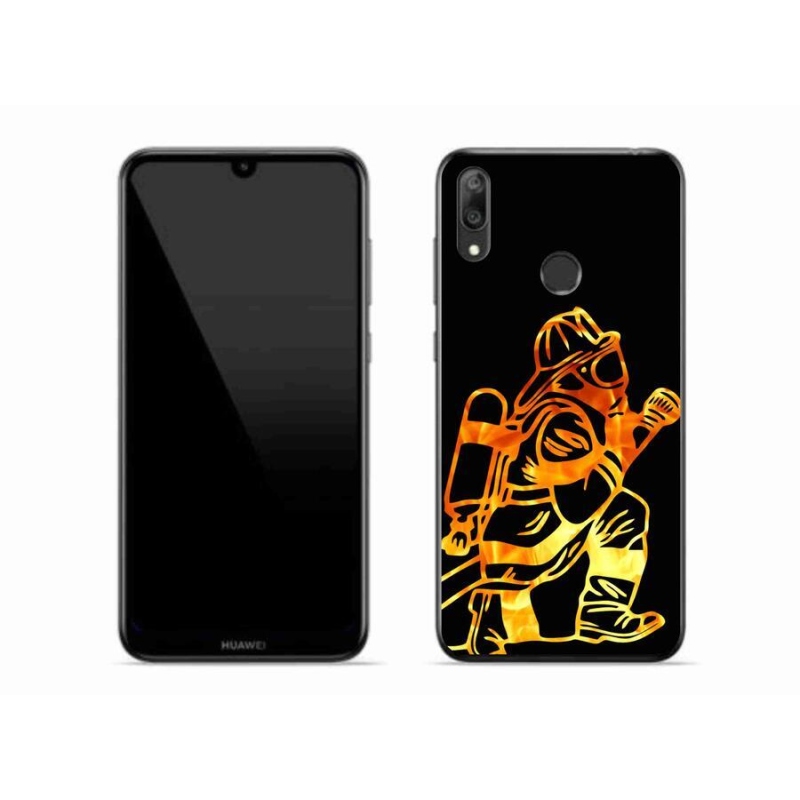 Gelový kryt mmCase na mobil Huawei Y7 (2019) - hasič 1