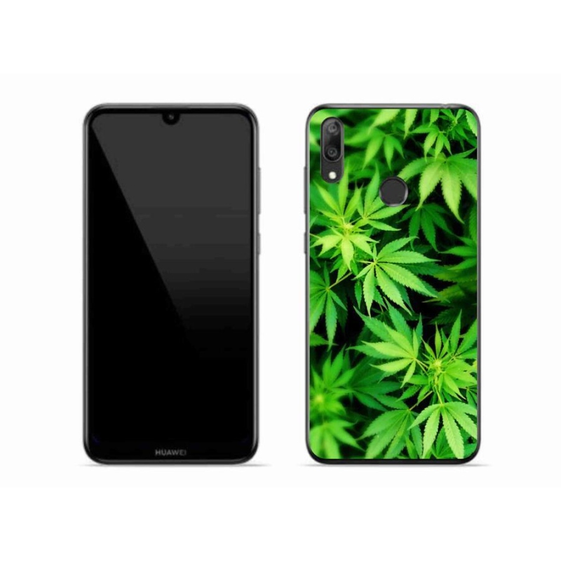 Gelový kryt mmCase na mobil Huawei Y7 (2019) - konopí 3