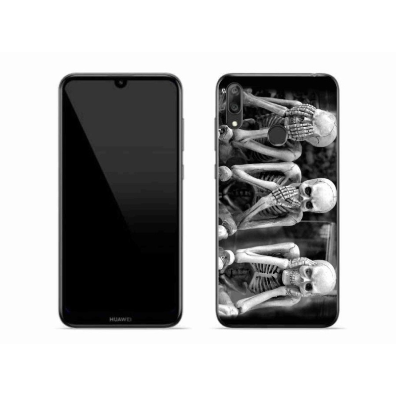 Gelový kryt mmCase na mobil Huawei Y7 (2019) - kostlivci