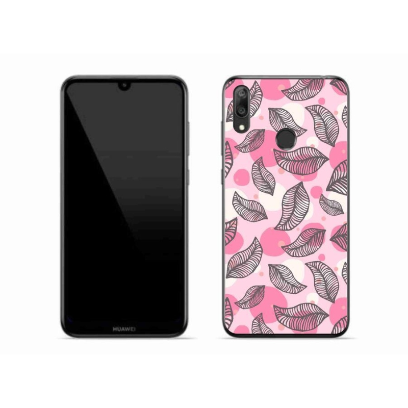 Gelový kryt mmCase na mobil Huawei Y7 (2019) - kreslené padající listy