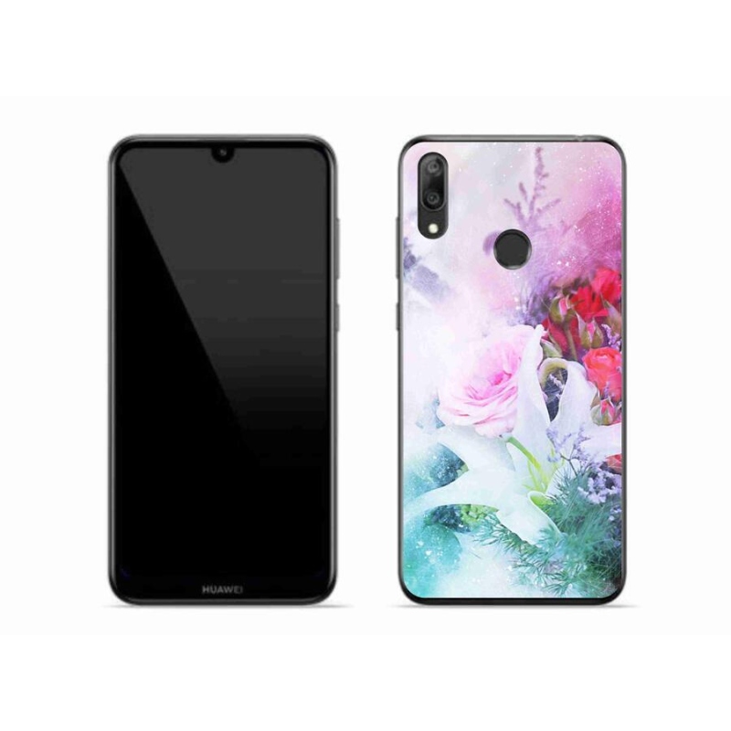 Gelový kryt mmCase na mobil Huawei Y7 (2019) - květiny 4