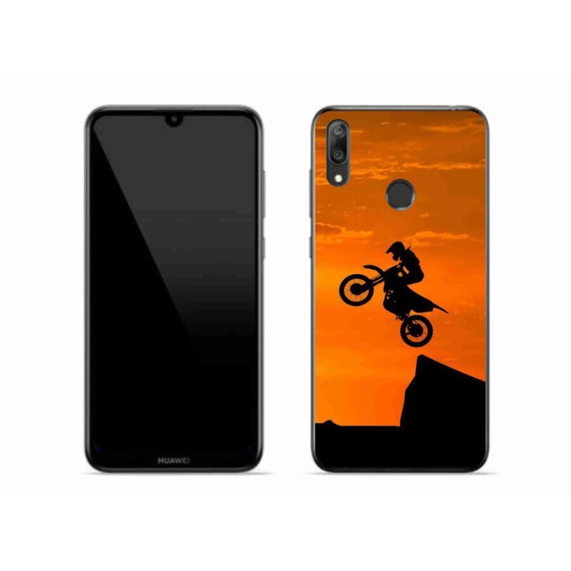 Gelový kryt mmCase na mobil Huawei Y7 (2019) - motocross