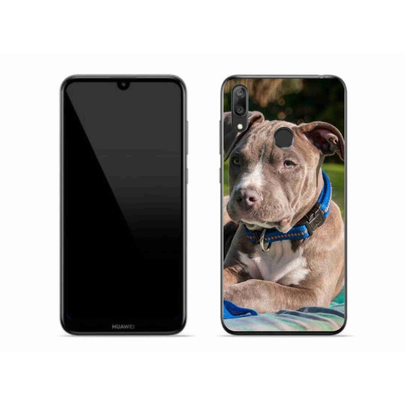 Gelový kryt mmCase na mobil Huawei Y7 (2019) - pitbull