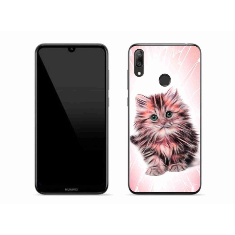 Gelový kryt mmCase na mobil Huawei Y7 (2019) - roztomilé kotě