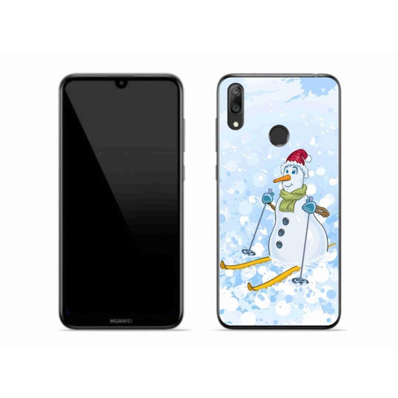 Gelový kryt mmCase na mobil Huawei Y7 (2019) - sněhulák