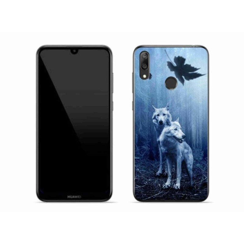 Gelový kryt mmCase na mobil Huawei Y7 (2019) - vlci v lese