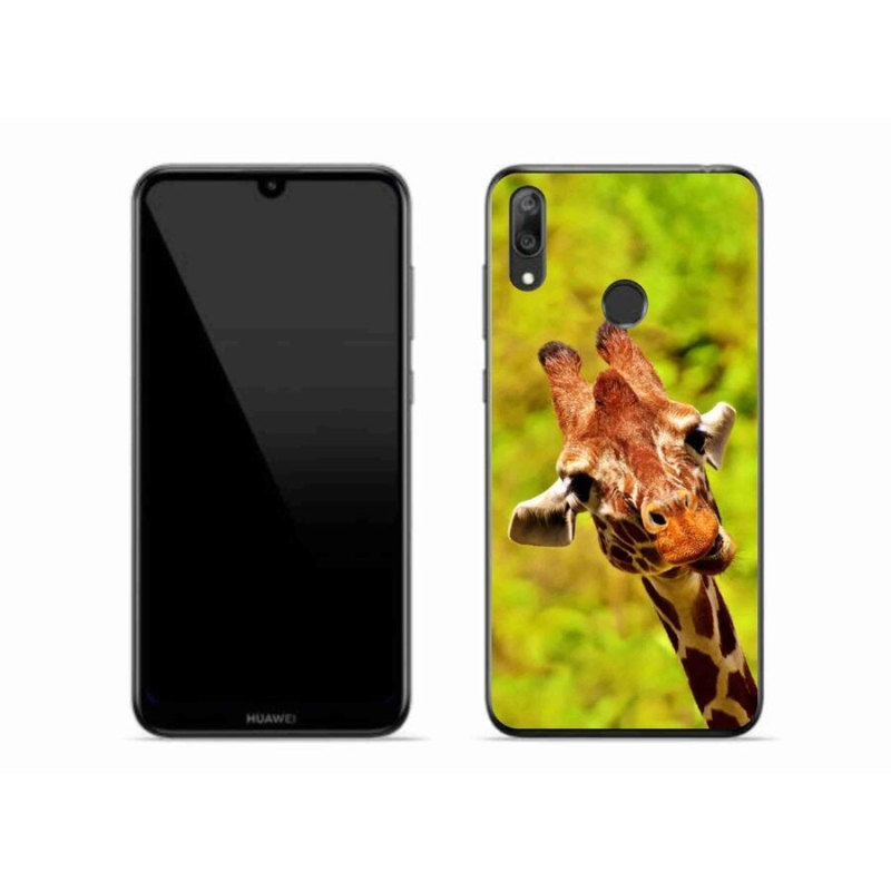 Gelový kryt mmCase na mobil Huawei Y7 (2019) - žirafa