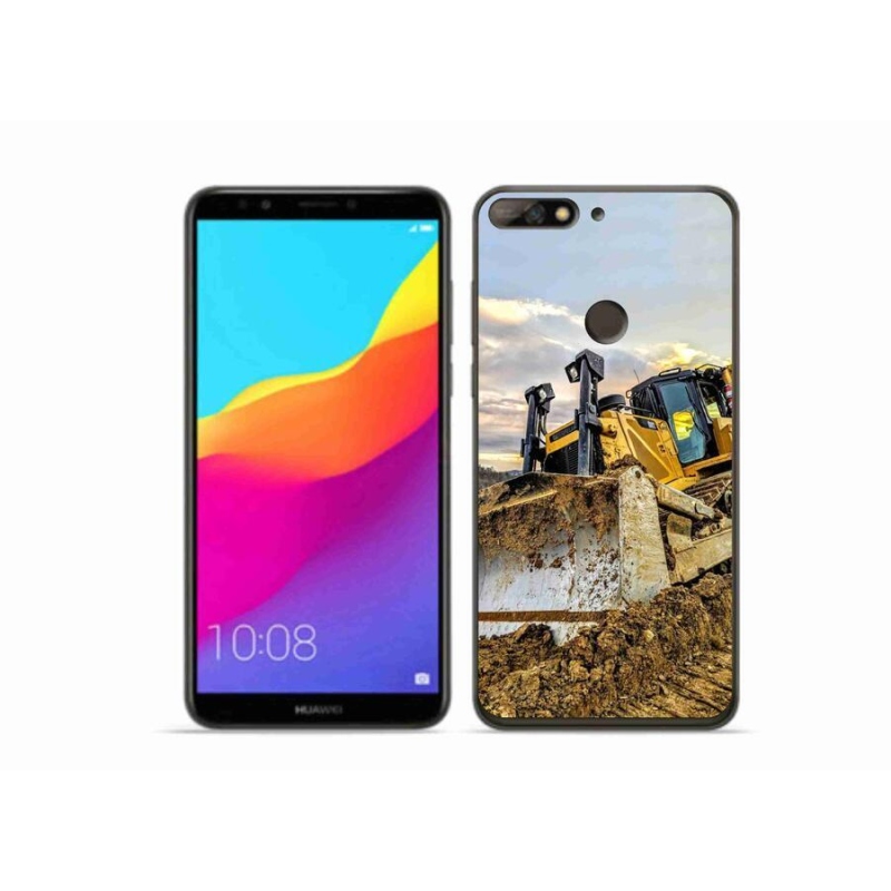 Gelový kryt mmCase na mobil Huawei Y7 Prime (2018) - bagr