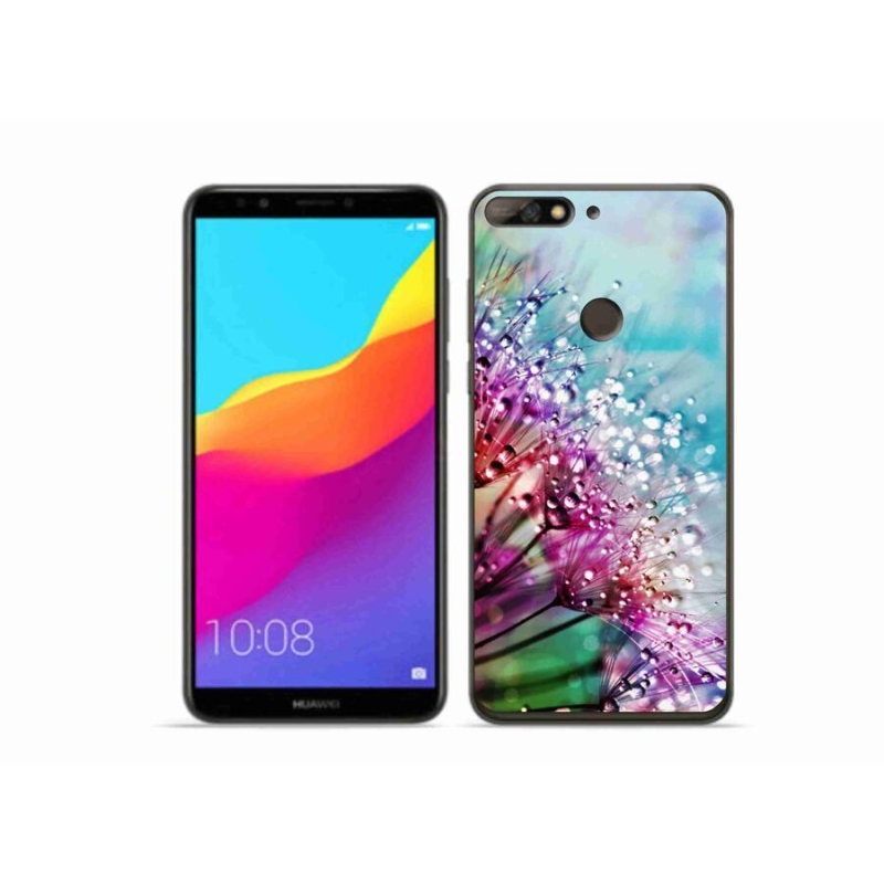 Gelový kryt mmCase na mobil Huawei Y7 Prime (2018) - barevné květy