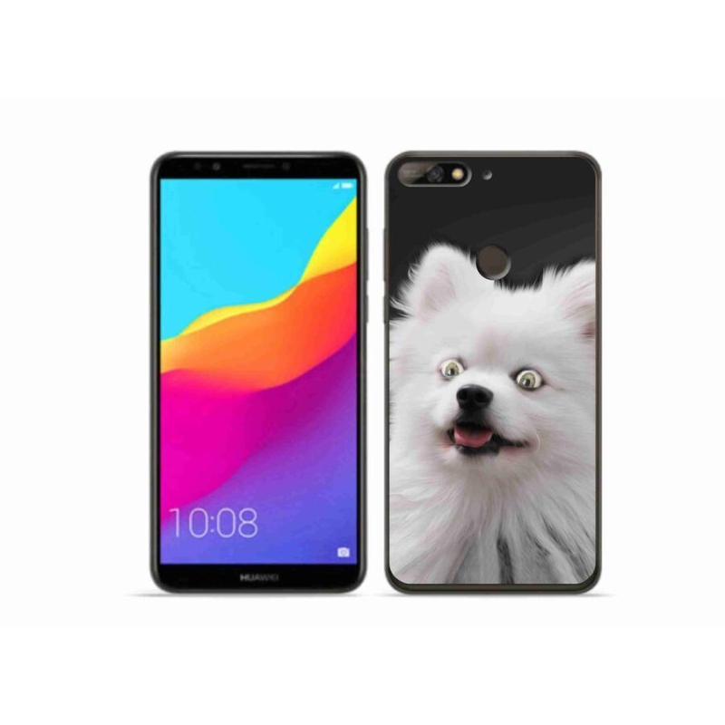 Gelový kryt mmCase na mobil Huawei Y7 Prime (2018) - bílý špic