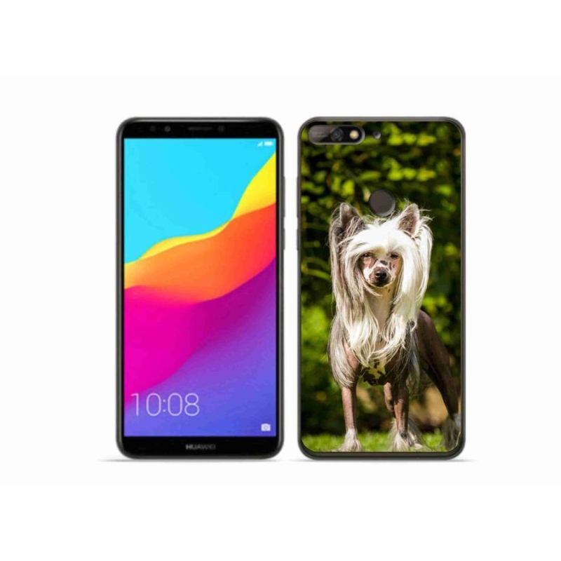 Gelový kryt mmCase na mobil Huawei Y7 Prime (2018) - čínský chocholatý pes
