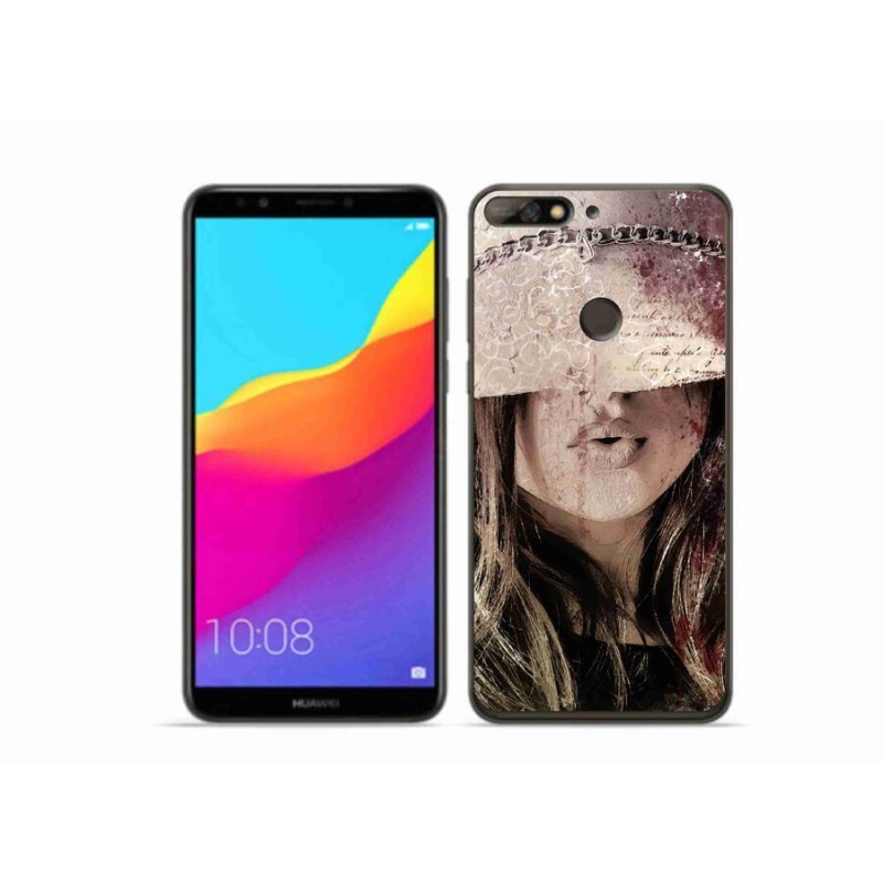 Gelový kryt mmCase na mobil Huawei Y7 Prime (2018) - dívka