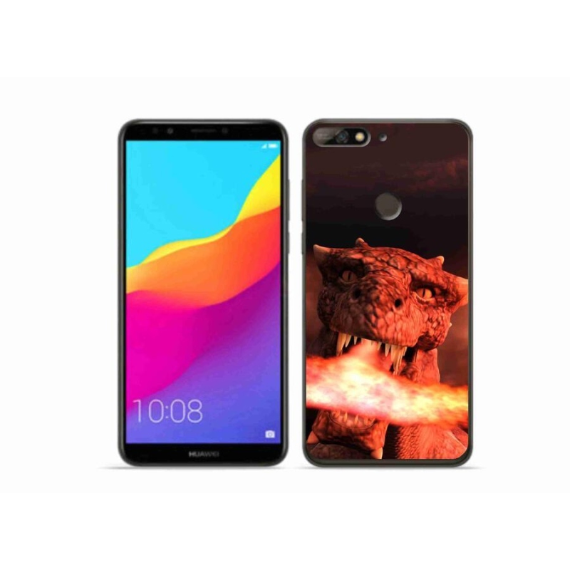 Gelový kryt mmCase na mobil Huawei Y7 Prime (2018) - drak