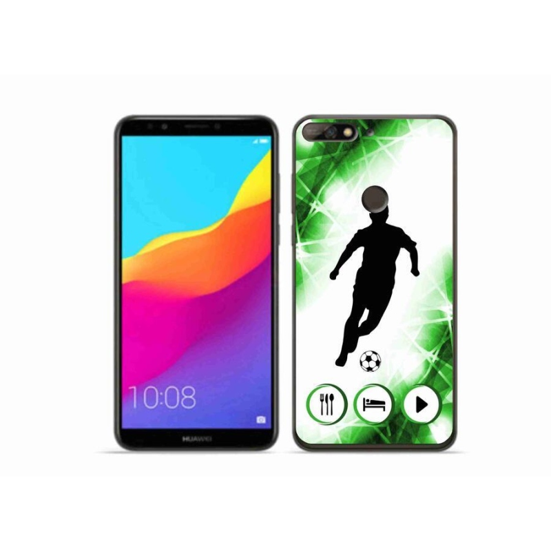 Gelový kryt mmCase na mobil Huawei Y7 Prime (2018) - fotbalista