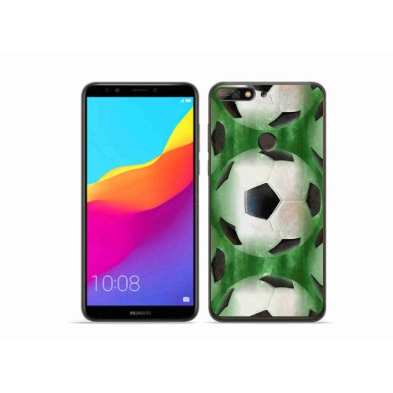 Gelový kryt mmCase na mobil Huawei Y7 Prime (2018) - fotbalový míč