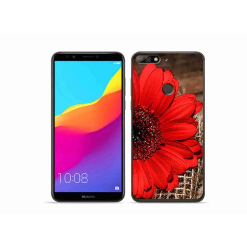 Gelový kryt mmCase na mobil Huawei Y7 Prime (2018) - gerbera