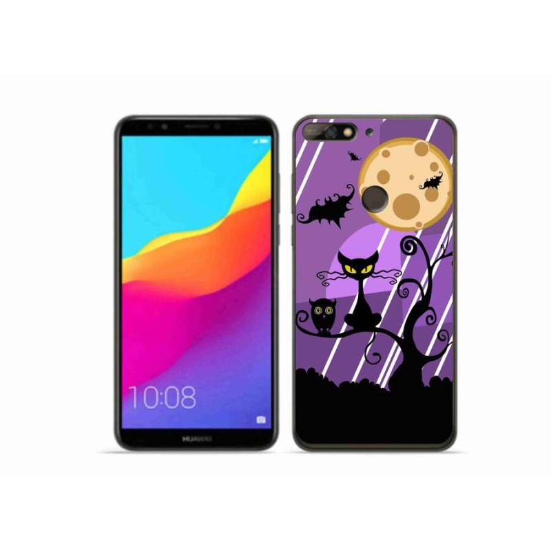 Gelový kryt mmCase na mobil Huawei Y7 Prime (2018) - halloween