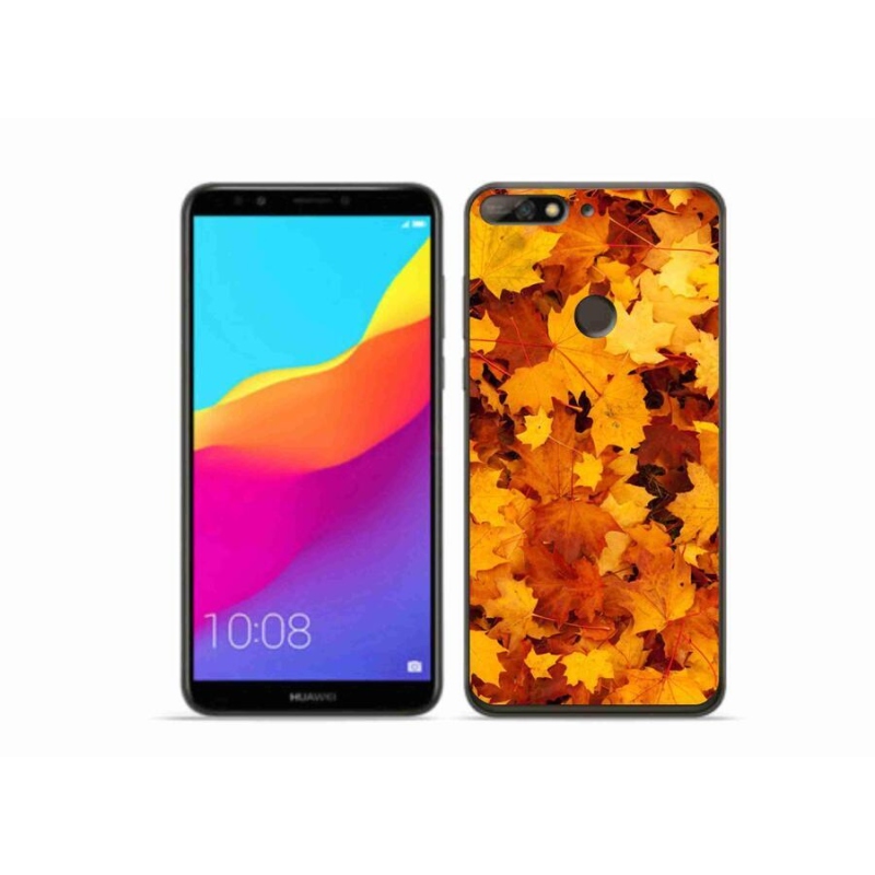 Gelový kryt mmCase na mobil Huawei Y7 Prime (2018) - javorové listy