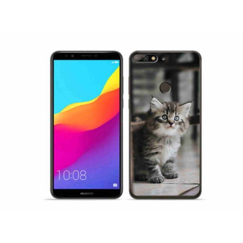 Gelový kryt mmCase na mobil Huawei Y7 Prime (2018) - koťátko