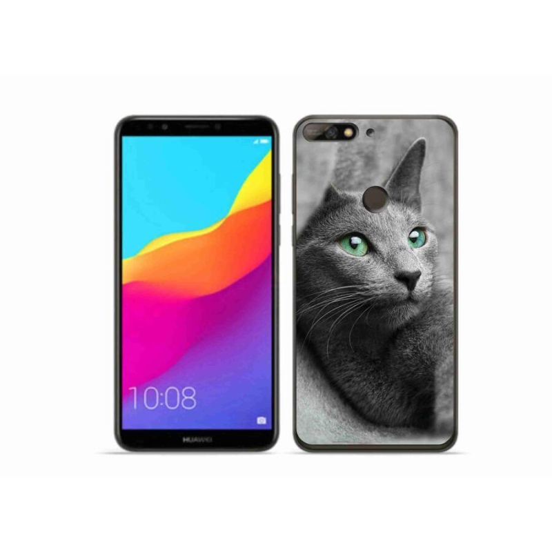 Gelový kryt mmCase na mobil Huawei Y7 Prime (2018) - kočka 2