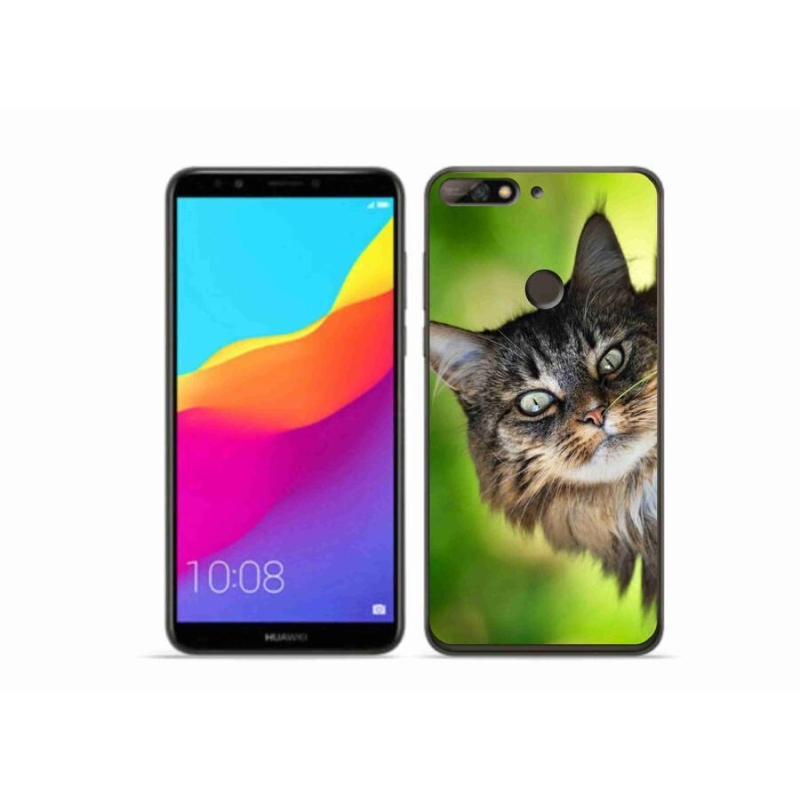 Gelový kryt mmCase na mobil Huawei Y7 Prime (2018) - kočka 3