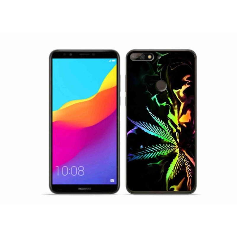 Gelový kryt mmCase na mobil Huawei Y7 Prime (2018) - konopí 2