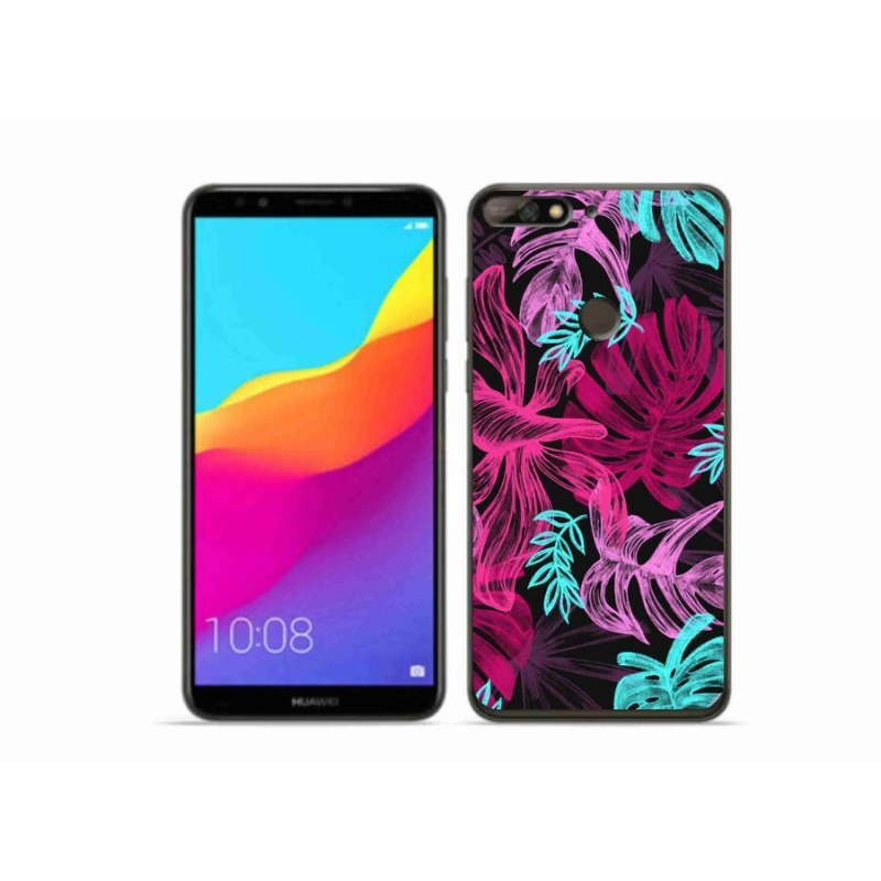 Gelový kryt mmCase na mobil Huawei Y7 Prime (2018) - květiny 1