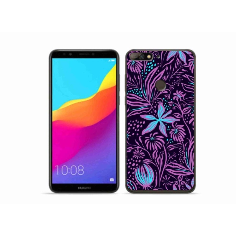 Gelový kryt mmCase na mobil Huawei Y7 Prime (2018) - květiny 2