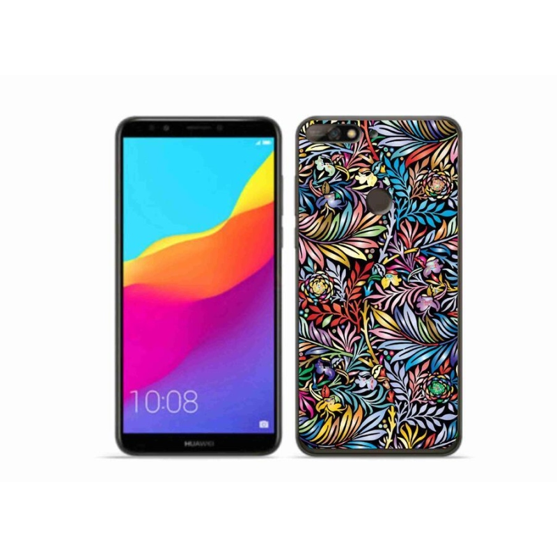 Gelový kryt mmCase na mobil Huawei Y7 Prime (2018) - květiny 5