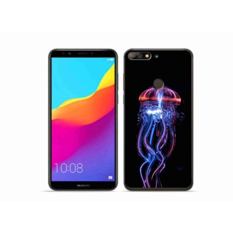 Gelový kryt mmCase na mobil Huawei Y7 Prime (2018) - medúza